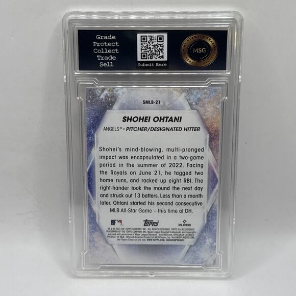 2023 Topps Series 1 - Stars of Mlb Shohei Ohtani #SMLB-21 Graded 9 Angels Dodger - Picture 2 of 2